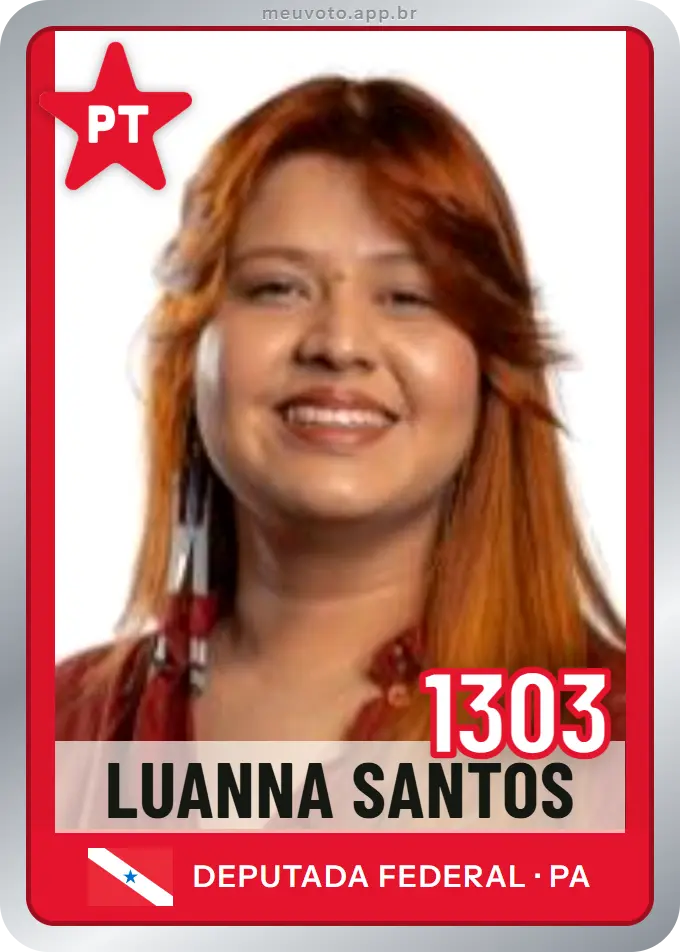 Carta de Luanna Santos, número 1303, PT