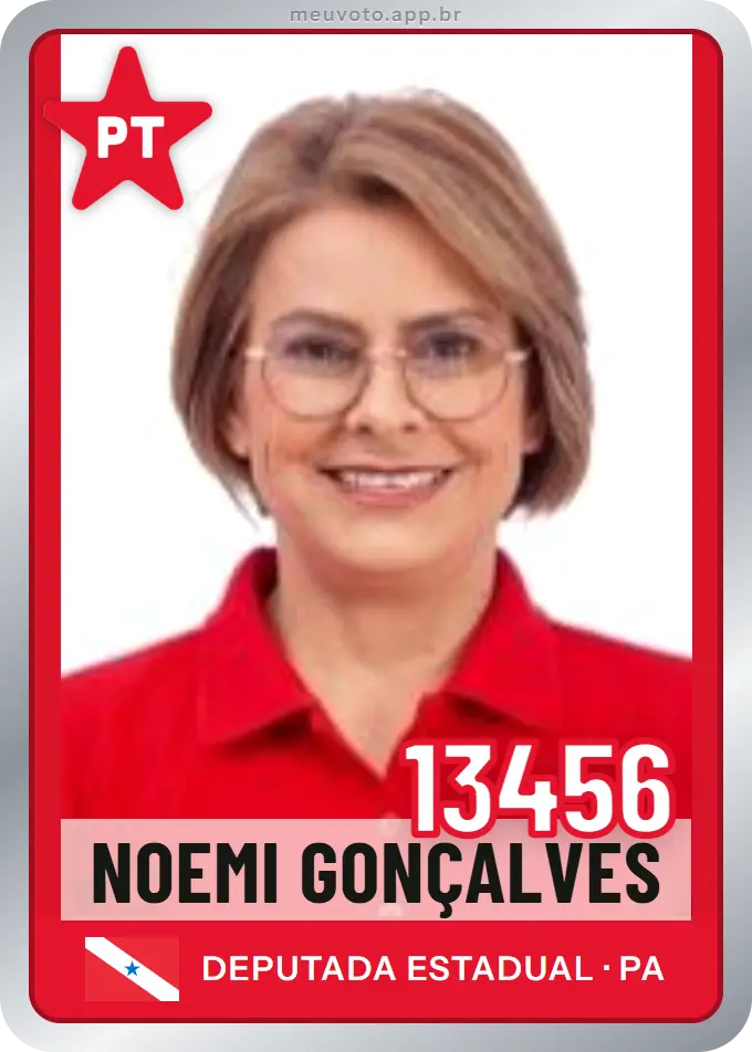 Carta de Noemi Gonçalves, número 13456, PT