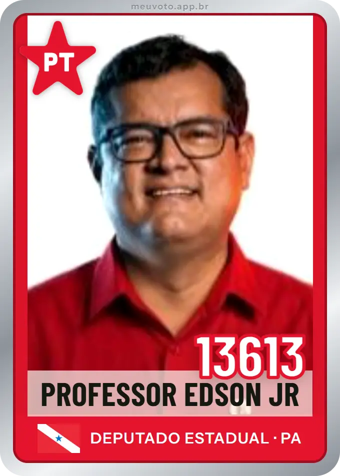 Carta de Professor Edson Jr, número 13613, PT