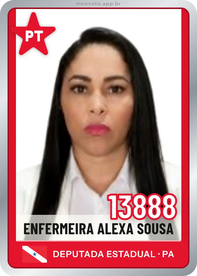 Carta de Enfermeira Alexa Sousa, número 13888, PT