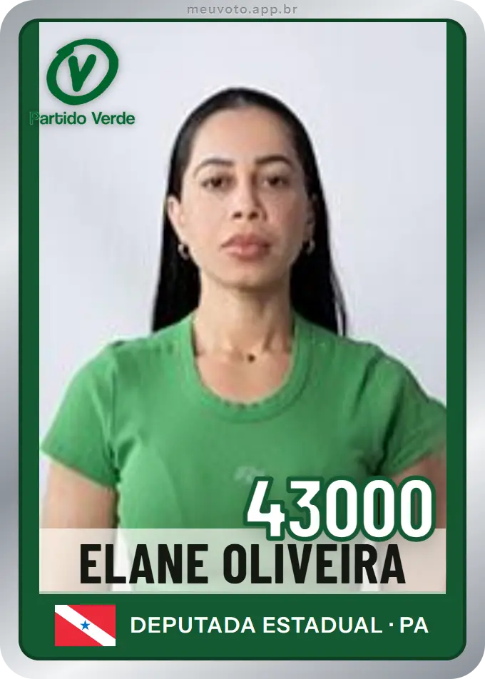 Carta de Elane Oliveira, número 43000, PV