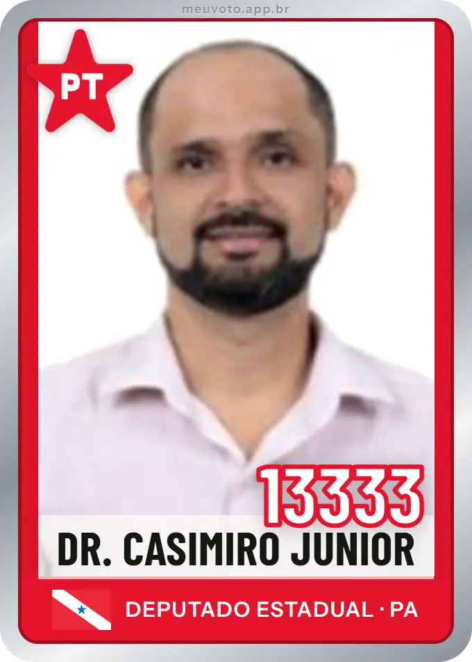 Carta de Dr. Casimiro Junior, número 13333, PT