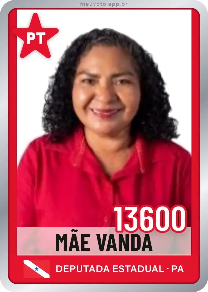 Carta de Mãe Vanda, número 13600, PT