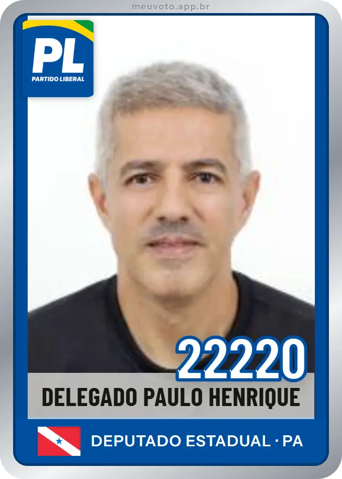 Carta de Delegado Paulo Henrique, número 22220, PL