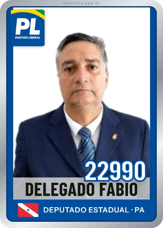 Carta de Delegado Fabio, número 22990, PL