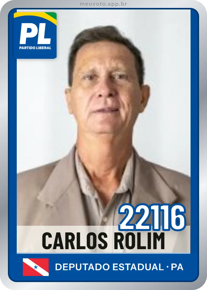 Carta de Carlos Rolim, número 22116, PL