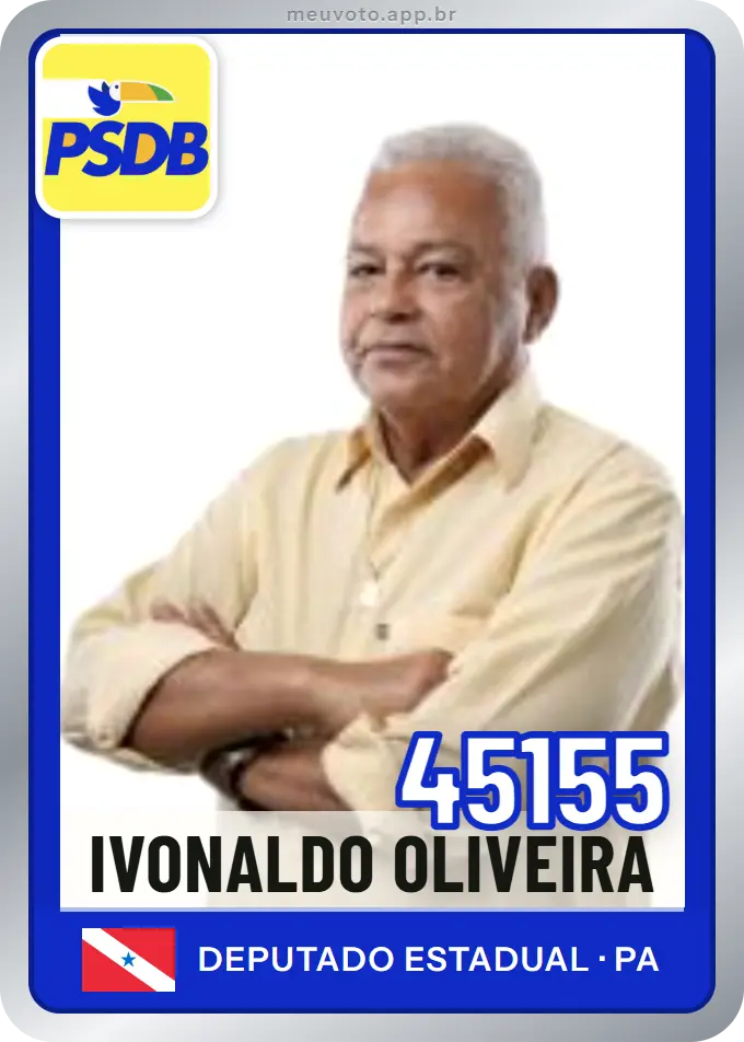 Carta de Ivonaldo Oliveira, número 45155, PSDB