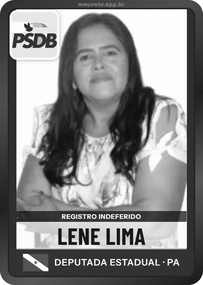 Carta de Lene Lima, PSDB. Teve o registro indeferido pelo TSE e não vai à urna.