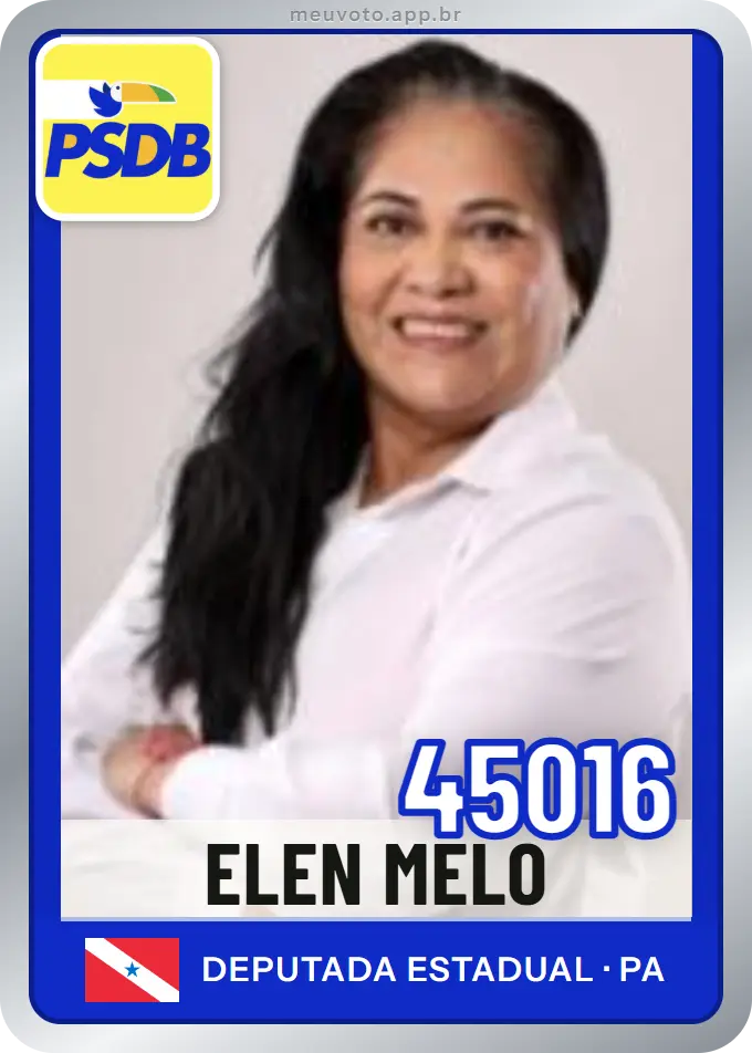Carta de Elen Melo, número 45016, PSDB