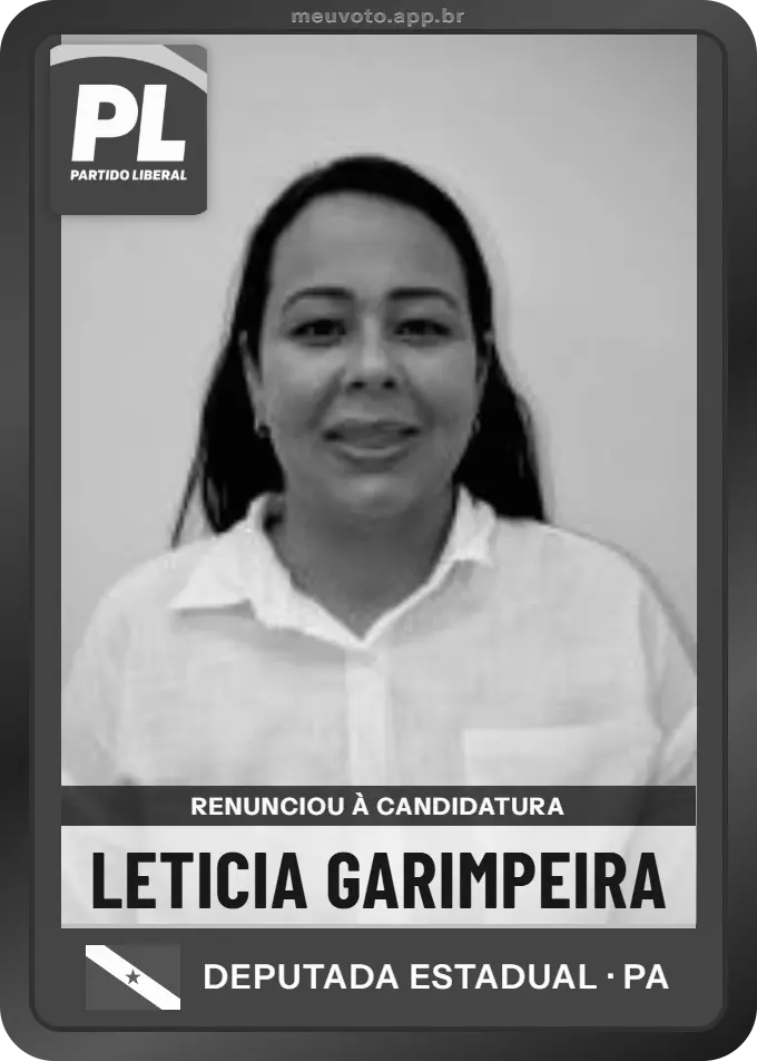 Carta de Leticia Garimpeira, PL. Renunciou à candidatura e não vai à urna.