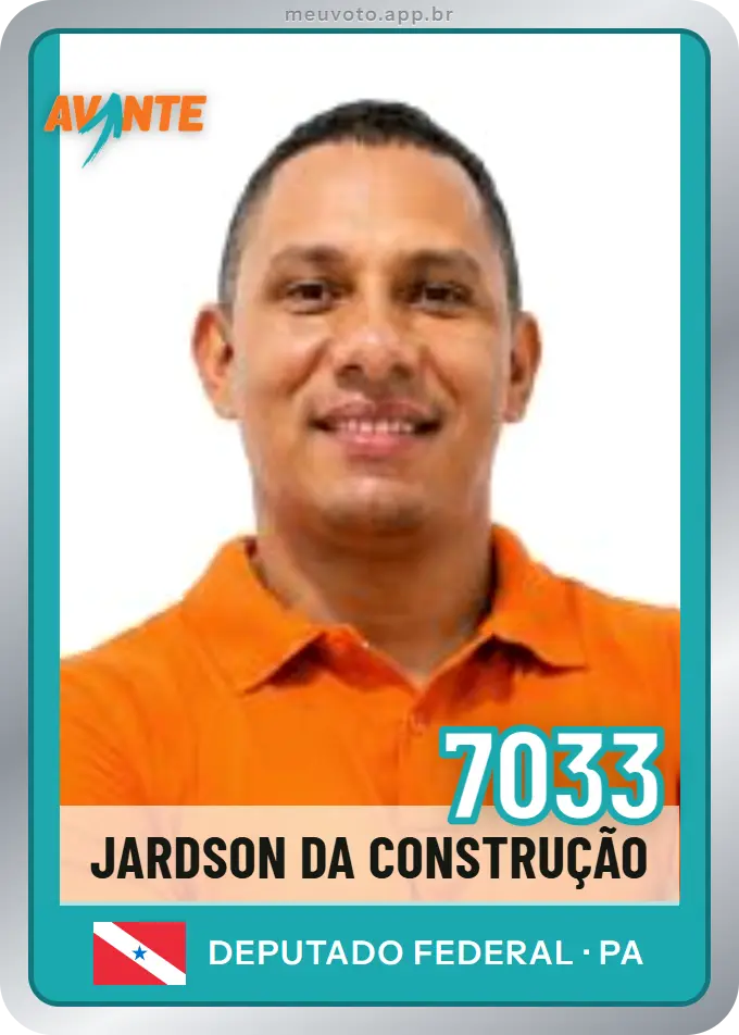 Carta de Jardson da Construção, número 7033, Avante