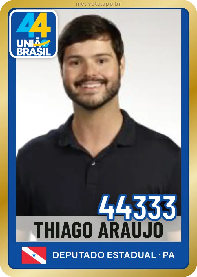 Carta de Thiago Araujo, número 44333, União