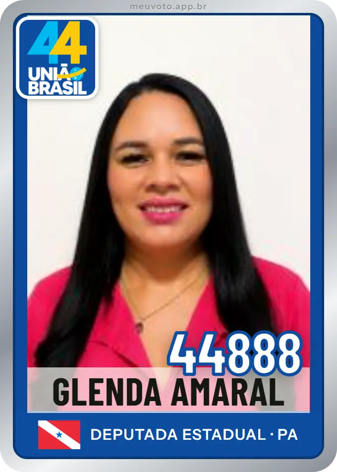 Carta de Glenda Amaral, número 44888, União
