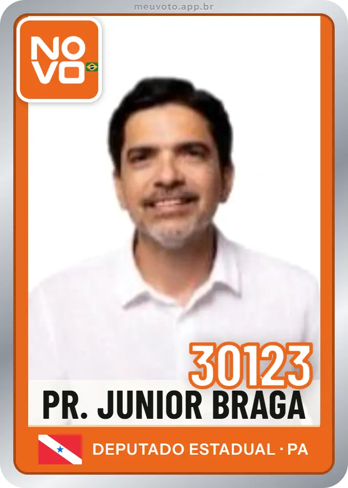 Carta de Pr. Junior Braga, número 30123, Novo