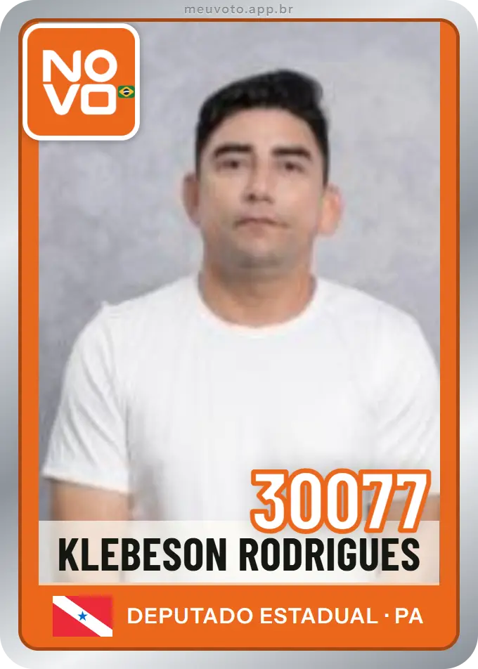 Carta de Klebeson Rodrigues, número 30077, Novo