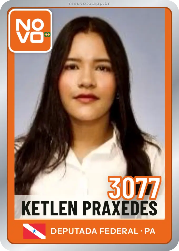 Carta de Ketlen Praxedes, número 3077, Novo