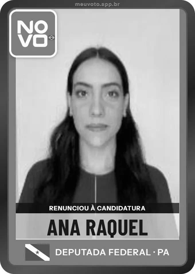 Carta de Ana Raquel, Novo. Renunciou à candidatura e não vai à urna.