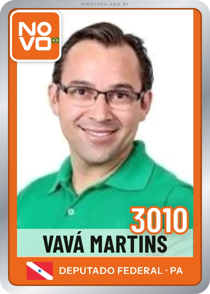 Carta de Vavá Martins, número 3010, Novo