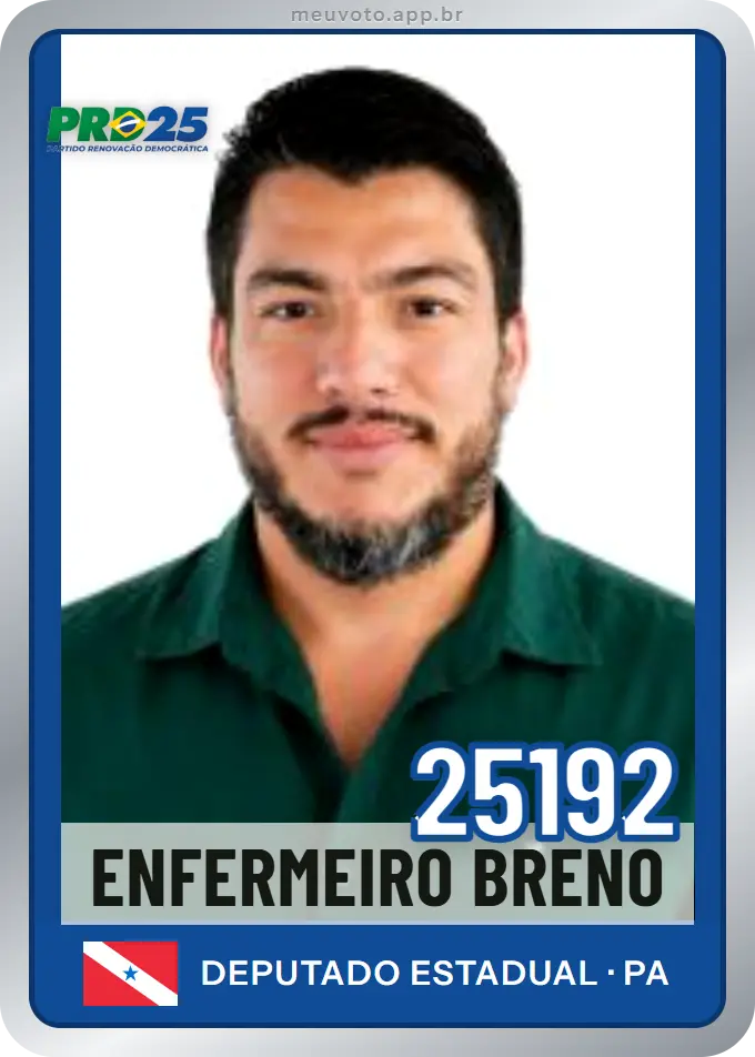 Carta de Enfermeiro Breno, número 25192, PRD