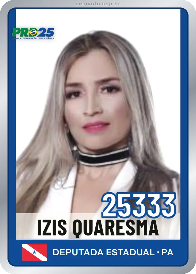 Carta de Izis Quaresma, número 25333, PRD