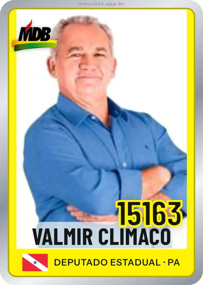 Carta de Valmir Climaco, número 15163, MDB