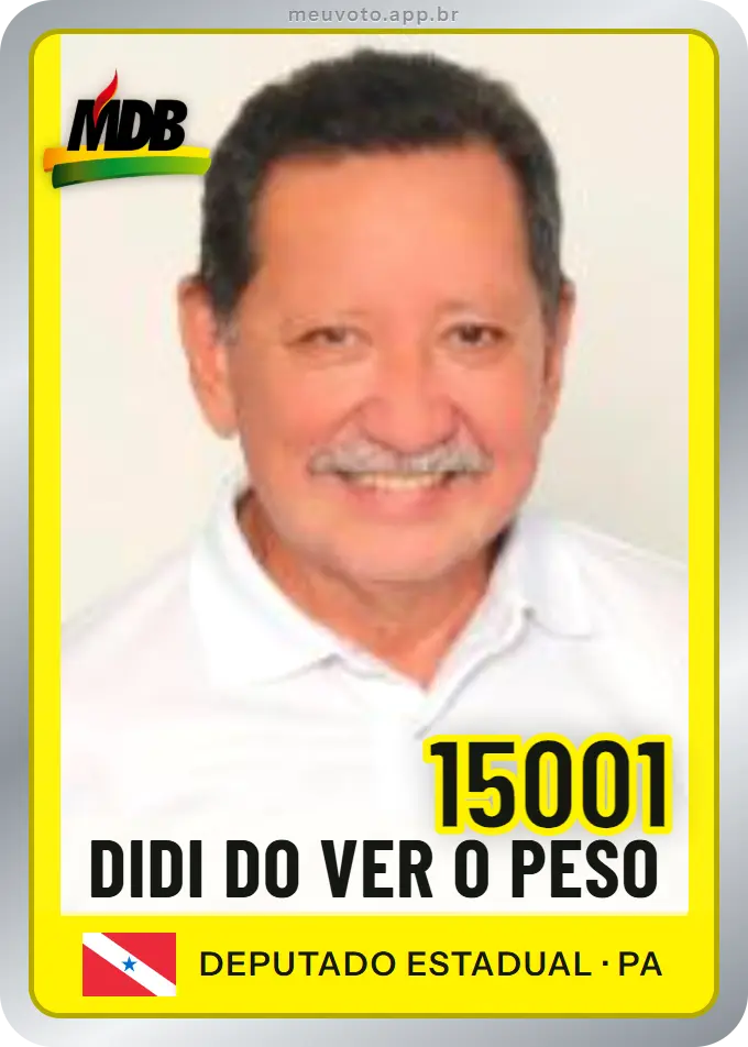 Carta de Didi do Ver O Peso, número 15001, MDB