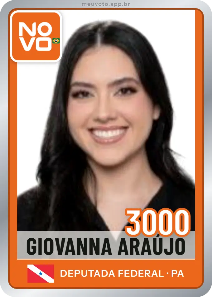 Carta de Giovanna Araújo, número 3000, Novo