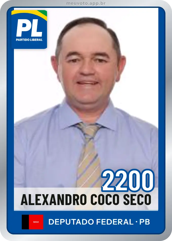 Carta de Alexandro Coco Seco, número 2200, PL