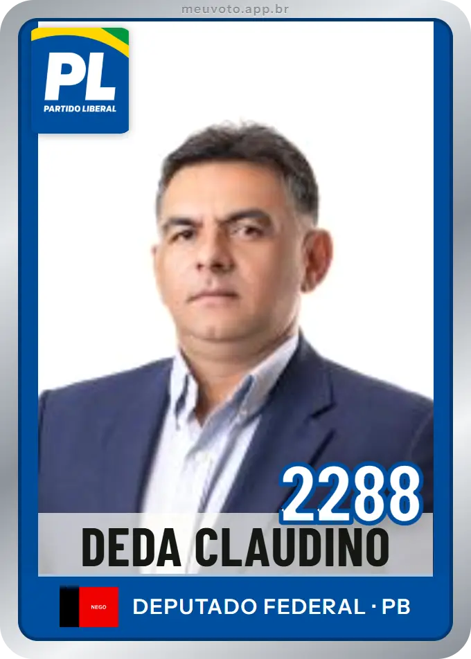 Carta de Deda Claudino, número 2288, PL