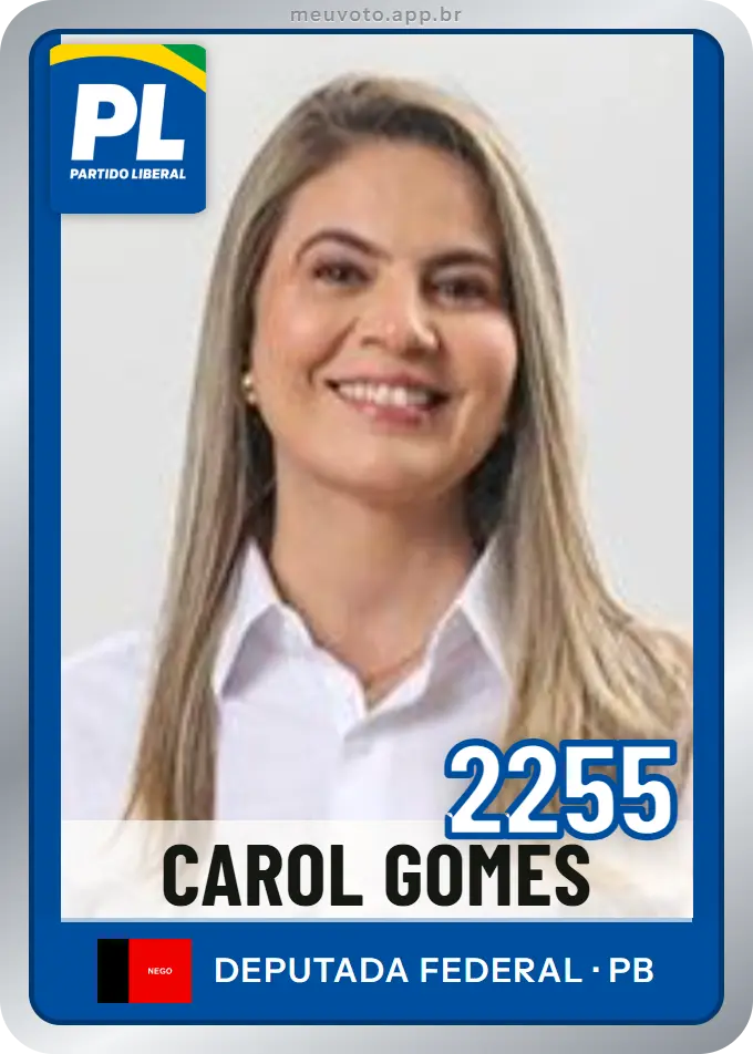 Carta de Carol Gomes, número 2255, PL