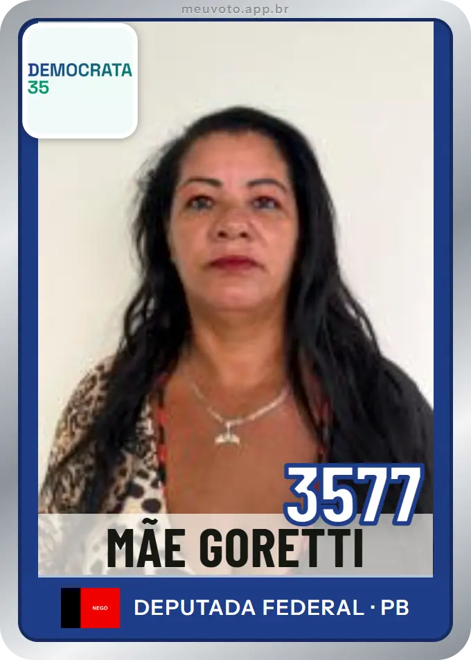 Carta de Mãe Goretti, número 3577, Democrata
