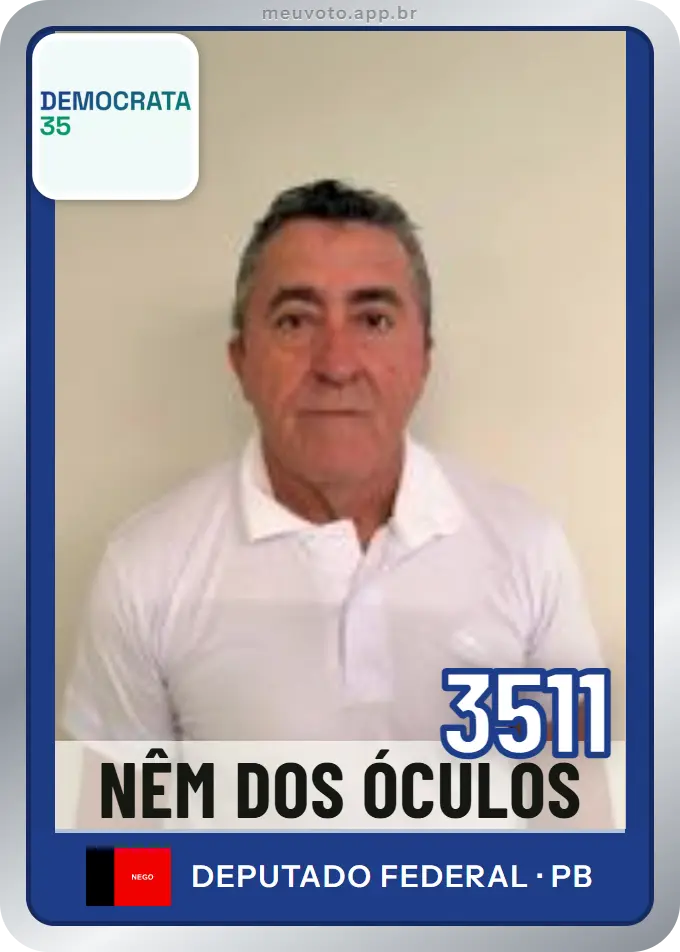 Carta de Nêm dos Óculos, número 3511, Democrata