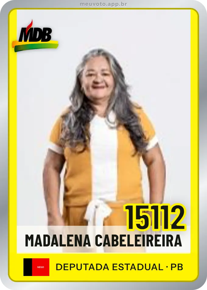 Carta de Madalena Cabeleireira, número 15112, MDB