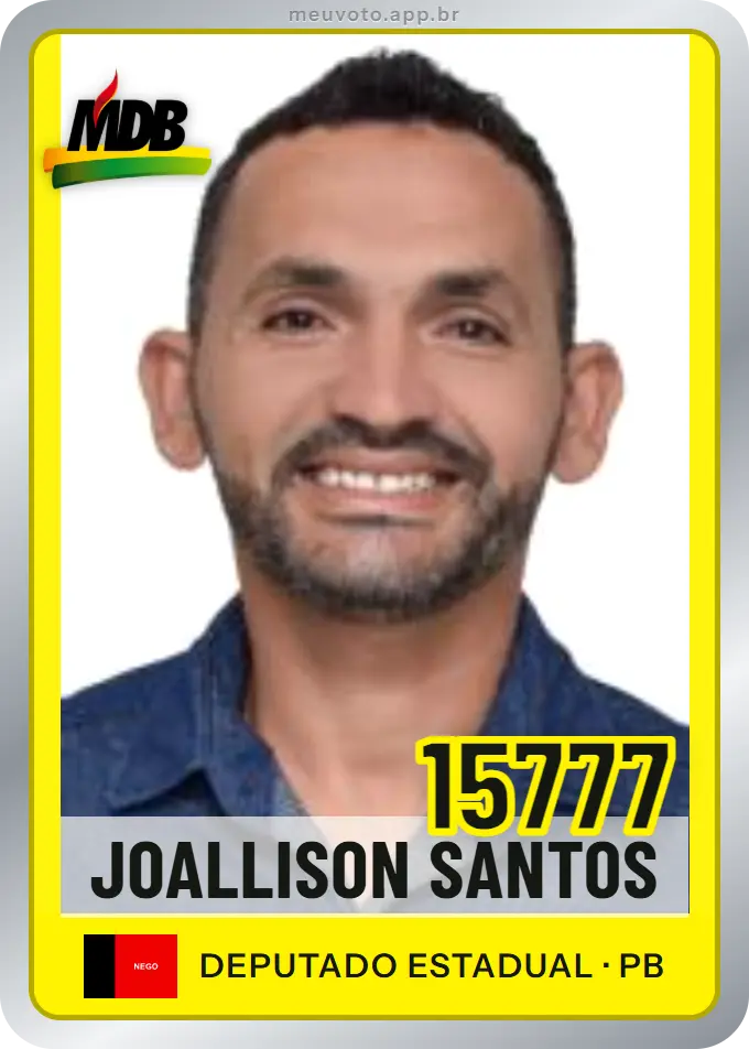 Carta de Joallison Santos, número 15777, MDB