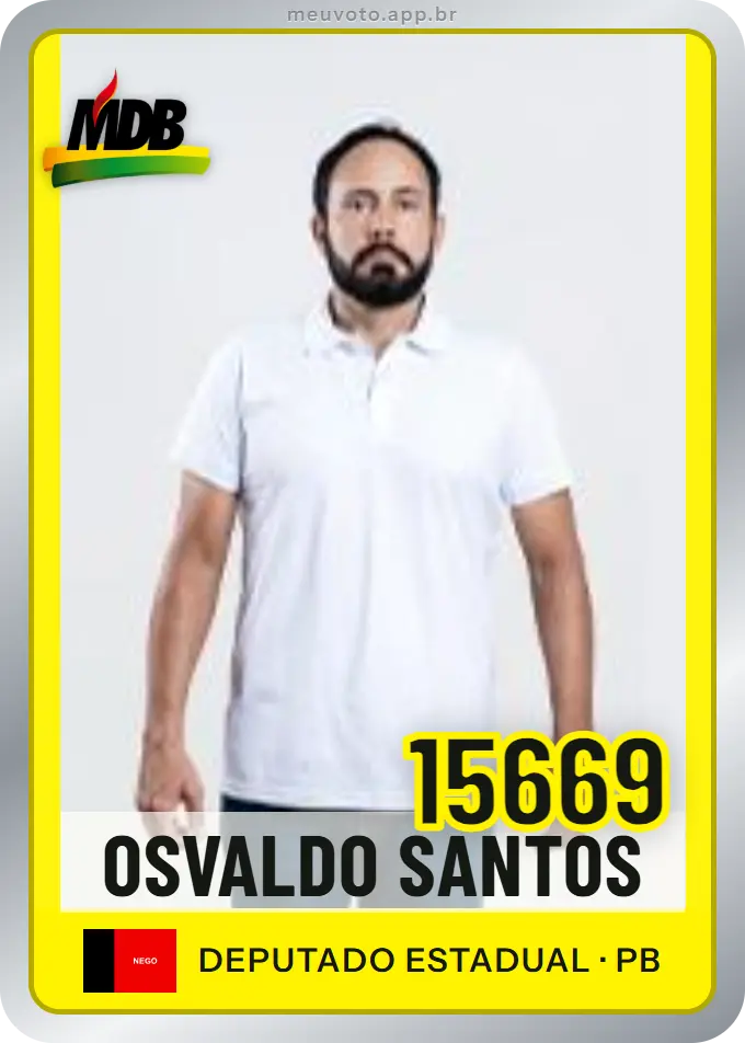 Carta de Osvaldo Santos, número 15669, MDB