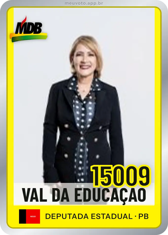 Carta de Val da Educação, número 15009, MDB