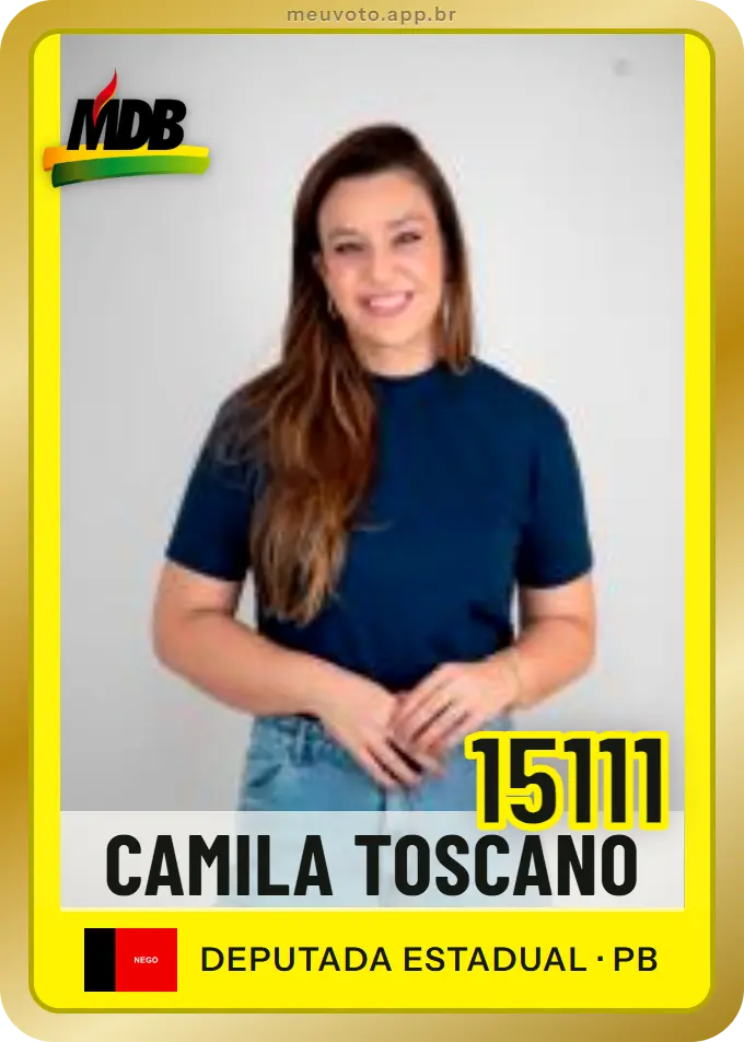 Carta de Camila Toscano, número 15111, MDB
