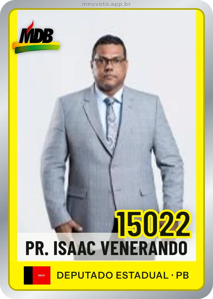 Carta de Pr. Isaac Venerando, número 15022, MDB