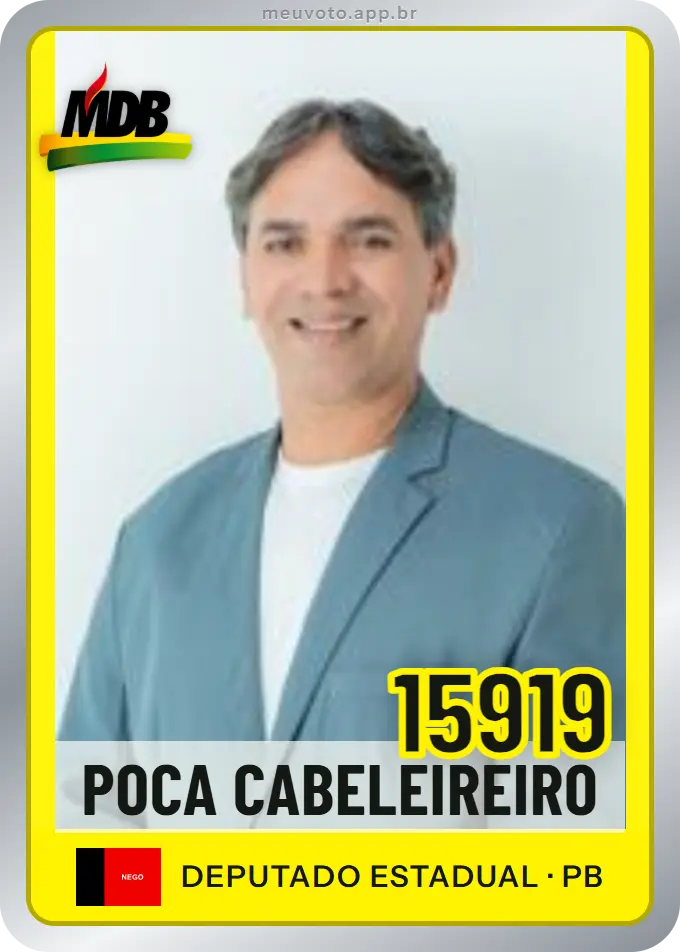 Carta de Poca Cabeleireiro, número 15919, MDB