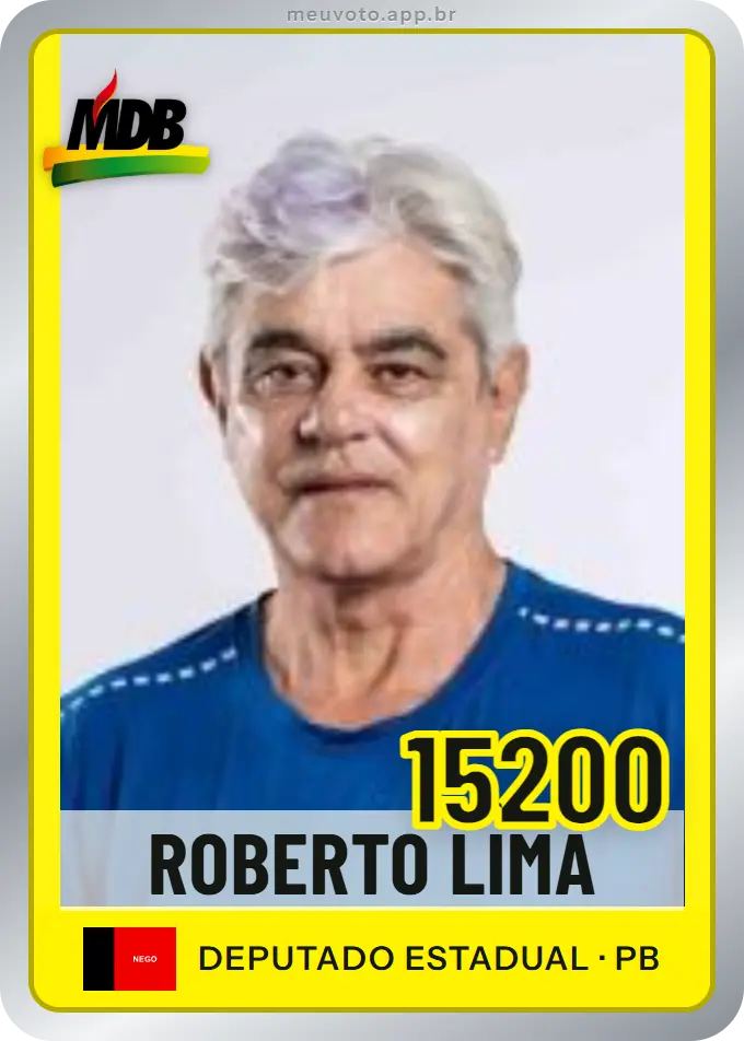 Carta de Roberto Lima, número 15200, MDB
