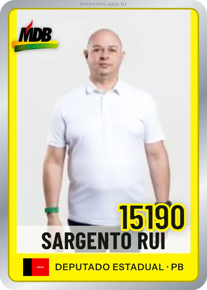 Carta de Sargento Rui, número 15190, MDB