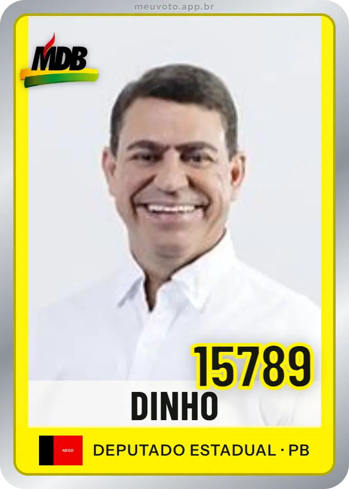 Carta de Dinho, número 15789, MDB