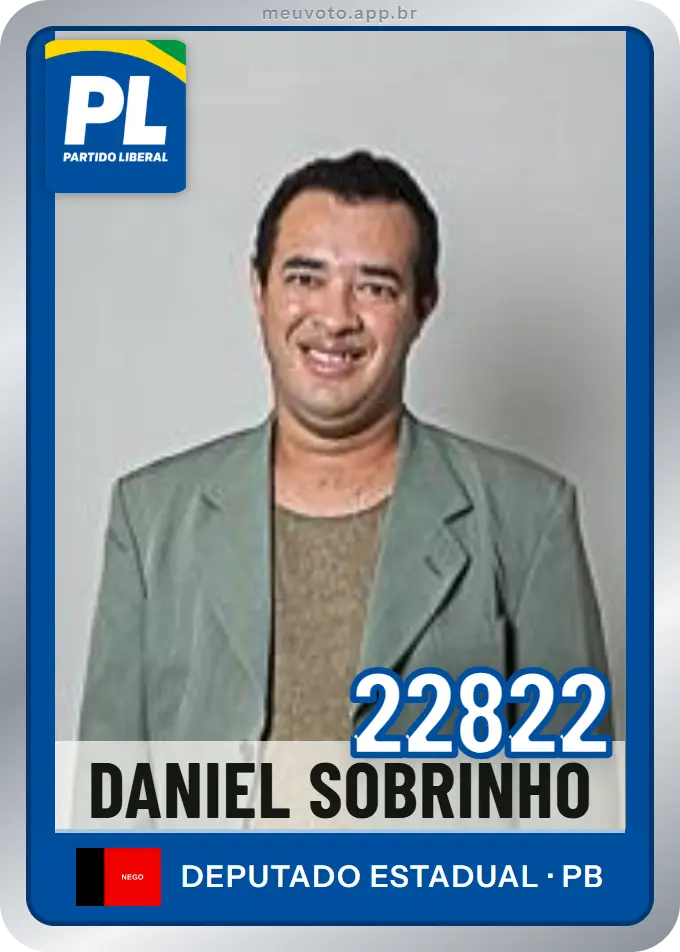 Carta de Daniel Sobrinho, número 22822, PL