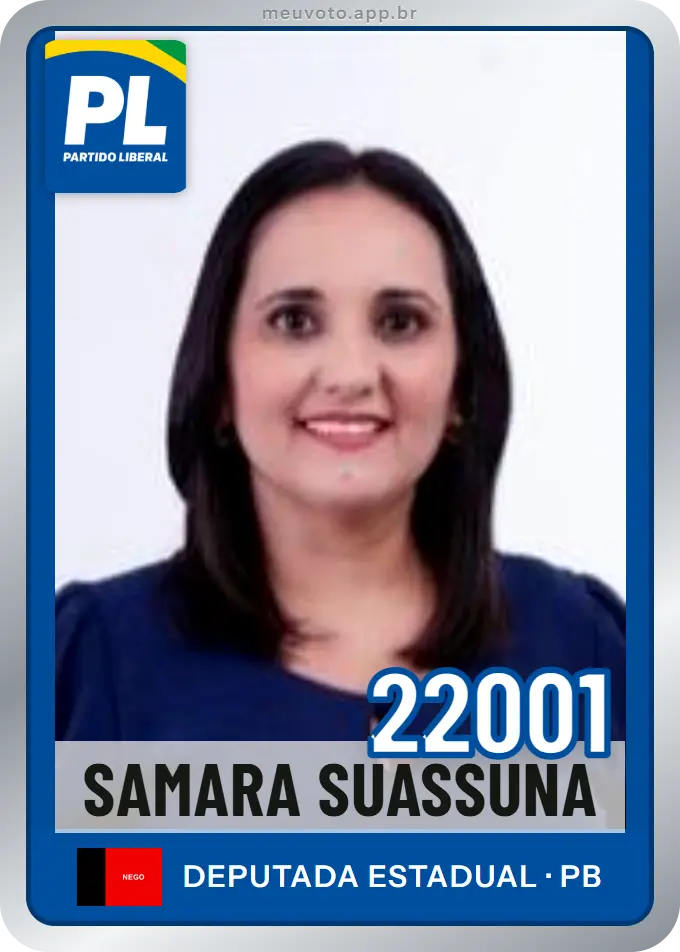 Carta de Samara Suassuna, número 22001, PL