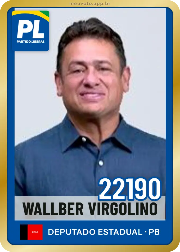 Carta de Wallber Virgolino, número 22190, PL