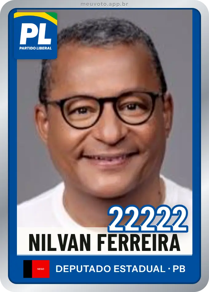 Carta de Nilvan Ferreira, número 22222, PL