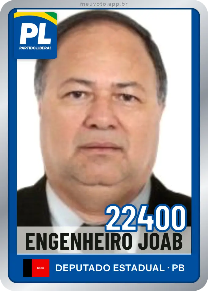 Carta de Engenheiro Joab, número 22400, PL