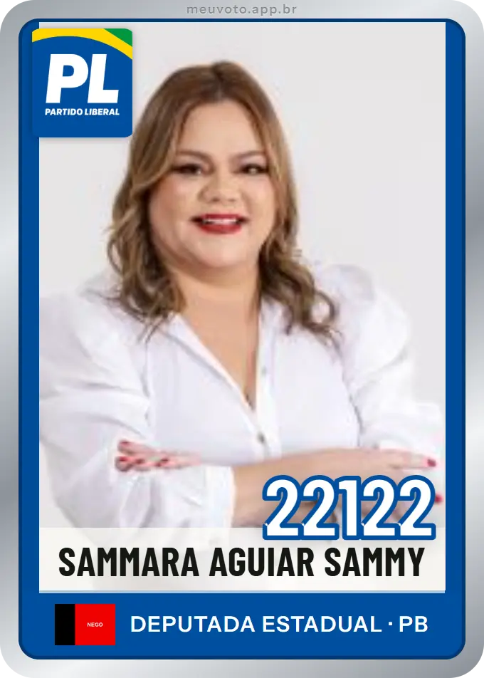 Carta de Sammara Aguiar Sammy, número 22122, PL