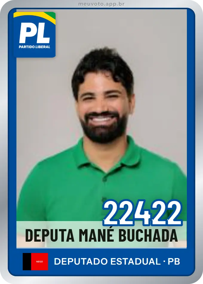 Carta de Deputa Mané Buchada, número 22422, PL