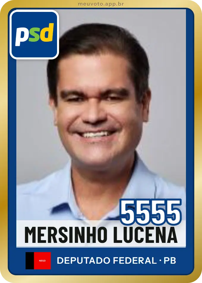 Carta de Mersinho Lucena, número 5555, PSD